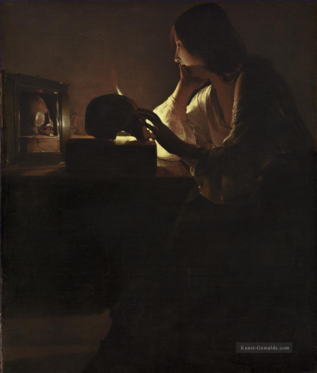 Der reuige Magdalen Kerzenlicht Georges de La Tour Ölgemälde